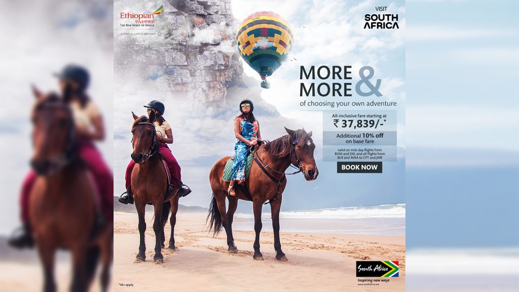 South African Tourism partners with Ethiopian Airlines to offer lowest ever airfares to Indian travell