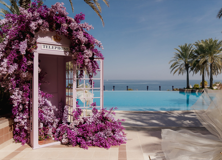 Shangri La Muscat Infinity Pool Setup F